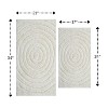 Knightsbridge Echo 220 GSF Non Skid Back Bath Rug Set - 2- Piece - 17x24 and 21x34", Ivory - 2 of 2