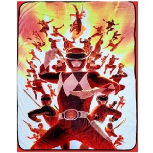 Bazillion Dreams Power Rangers Blue Ranger Fleece Softest Comfy Throw Blanket for Adults & Kids | Measures 60 x 45 Inches - Blue - 1 of 4