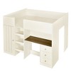 NicBex Full Size Loft Bed with Desk & Storage,Bunk Bed Featuring Built-In Wardrobe,Shelves & Drawers,Multi-Functional Loft Bed for Kids,Teens - 2 of 4