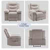 Power Velvet Recliner Chair with Adjustable Massage Function, One Side Pockets, Heating System - 3 of 4