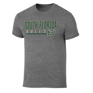 NCAA South Florida Bulls Men's Gray Tri-Blend Short Sleeve T-Shirt - 1 of 3