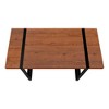 Vynxaria Modern 48" Brown Computer Desk with Black Metal Frame Sleek Design for Home Office Laptop Work - 2 of 4