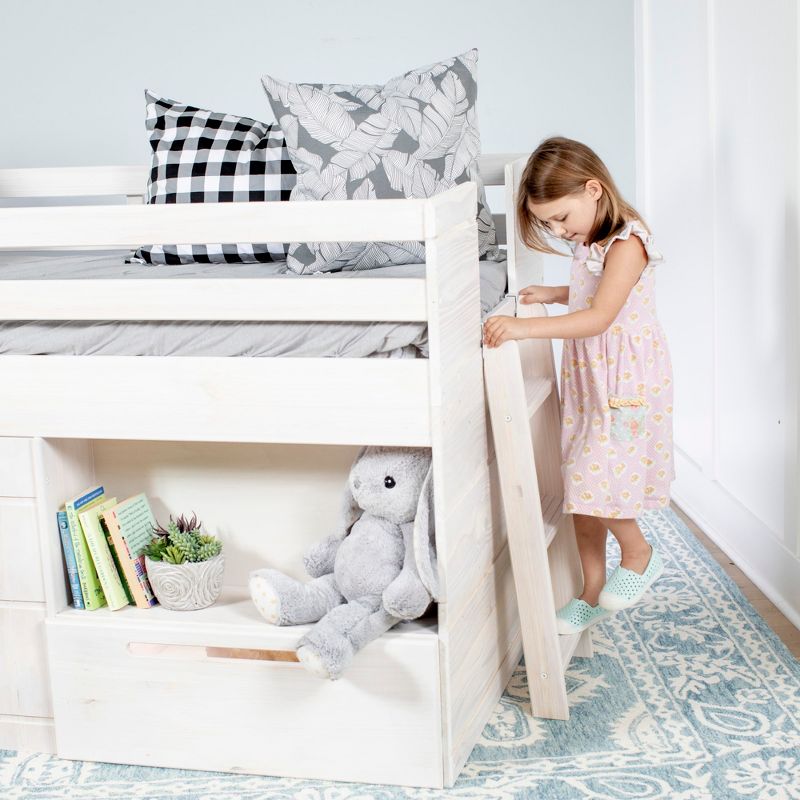 Max & Lily Loft Bed Twin Size Solid Wood Platform Bed Frame for Kids with Storage Drawer, 5 of 7
