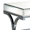 Royal Hampton 24 Inch Side End Table, Mirrored Panels, Curved Crossed Base, Chrome - 2 of 4