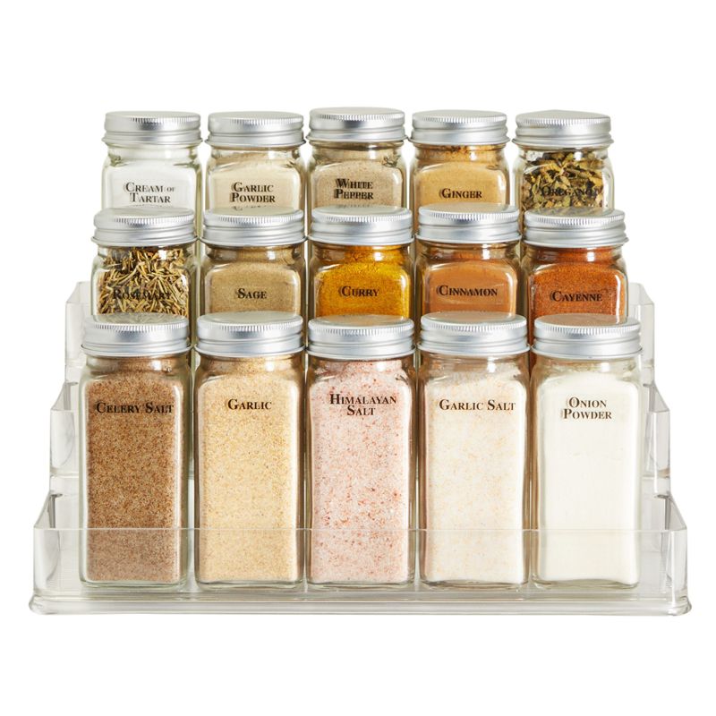 Talented Kitchen 125 Spice Labels Stickers, Clear Spice Jar Labels Preprinted for Seasoning Herbs, Kitchen Organization, Water Resistant, Black, 3 of 9