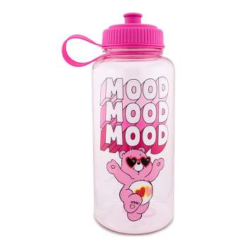 Silver Buffalo Care Bears Love-A-Lot Bear "Mood" Water Bottle With Sports Cap | Holds 34 Ounces