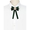 INSPIRE CHIC Women's Faux Pearl Bow Brooch Pre-Tied Clip Ribbon Solid Bow Neck Tie - 4 of 4