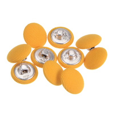 Unique Bargains Round Metal Sewing Cloth Covered Button 10 Pcs