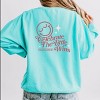 S.W.Smiley Celebrate The Little Wins - Women's Lightweight Garment Dyed Sweatshirt - 3 of 4