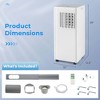 Costway 7100 BTU (10000 BTU ASHRAE) Portable Air Conditioner 3-in-1 10000 BTU AC Unit with Dehumidifier and Cool and Fan - 3 of 4