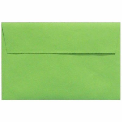 LUX 5 3/4"x8 3/4" 80lbs. A9 Invitation Env W/Peel & Press Limelight Green LUX-4895-101-50