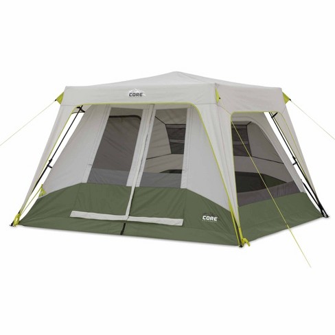 6 Person Straight Wall Cabin Tent with Screen Room 10' x 9