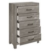 NicBex 5 Drawer Dresser for Bedroom,Modern Style Drawers with Black Handle,Dressers for Kids Room,Living Room,Entry and Hallway,Gray - image 3 of 4