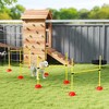 PawHut 4 Piece Dog Agility Course Backyard Set, Dog Agility Training Equipment with 4 Height Adjustable Dog Agility Jumps, Carry Bag, Yellow - 2 of 4