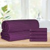 Modern Ribbed Cotton  Assorted Towel Set by Blue Nile Mills - 2 of 4