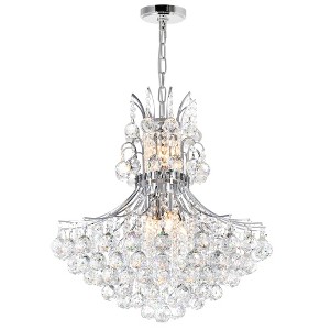 CWI Lighting Princess 10 Light Down Chandelier With Chrome Finish - 1 of 2