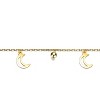 Guili 14K Gold Plated Crescent Moon and Bead Charm Bracelet Features a Celestial-Inspired Design with Delicate Accents for a Whimsical Everyday Look - 2 of 3