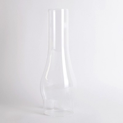 Clear Glass Oil Lamp Chimney Replacement Globe, 3" Base x 10" High