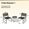 SKRAN Outdoor Table and Chair Set , Patio Furniture Set, PE Rattan and Powder-coated Frame for Patio, Balcony, Garden - 3 of 4
