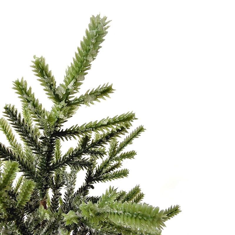 Northlight 1.4 FT Frosted Ice Pine Tree in Natural Jute Base Christmas Decoration, 2 of 3