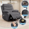 Nursery Recliner Chair, Oversized Corduroy Rocking Recliner with 360° Swivel, Massage, Heat, Cup Holder, Manual Recliner Sofa for Living Room - 4 of 4