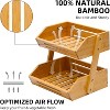 2 Tier Bamboo Fruit Basket for Kitchen, 11" Tall Fruit Storage Holder, Heavy Duty/Large Capacity for Vegetables, Fruit, and Snack(Self-assembly) - 4 of 4