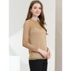 INSPIRE CHIC Women's Elegant Lace Sleeve Scalloped Trim Summer Casual Chiffon Blouse - 4 of 4