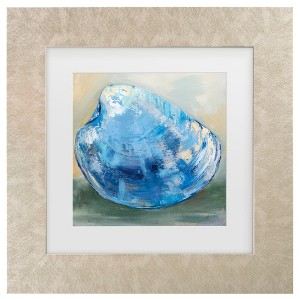 Trademark Fine Art - Jeanette Vertentes Beach Comber Dark Blue Matted Framed Art - 1 of 4
