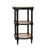 Storied Home Round End Table Brown: 28.5" High, Marble Top, Mango Wood Frame, No Assembly Required - 4 of 4