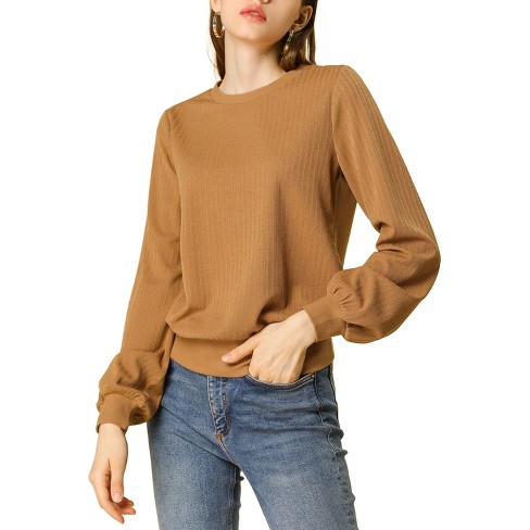 Turtleneck Lantern Sleeve Sweater