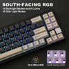 MaseiKar AL71 75% Mechanical Keyboard,Full Aluminum CNC,Hot Swappable Gasket,2.4GHz Wireless BT5.0/USB-C Wired,NKRO Programmable RGB Backlight(Black) - 4 of 4
