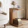 Tribesigns C-Shaped End Table, 2-Tier Modern Couch Side Table for Living Room, Bedroom, Small Space - 4 of 4
