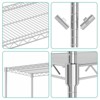 4 Tier Metal Storage Shelves, Storage Shelving Unit Organizer Wire Rack with 4 Wheels  200 Lbs Capacity Per Shelf for Laundry Restaurant Garage - 3 of 4