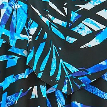 blue painterly leaves