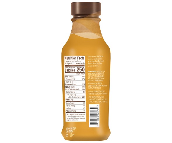 Starbucks Iced Latte Salted Caramel Mocha Limited Time Only - 14 fl oz Bottle