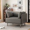 KTMBDW Accent Chair Vintage Chair, Upholstered Lounge Arm Chair with Solid Wood Frame & Soft Cushion for Living Room, Bedroom - 2 of 4