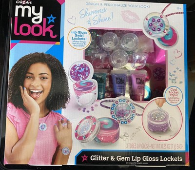 My Look Glitter & Gem Lip Gloss Lockets