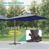Sonkuki 10x8FT Round Offset Outdoor Patio Solar LED Cantilever Umbrella, 360° Rotation and Canopy Angle Adjustment - 4 of 4