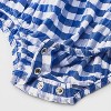 Baby Girls' Gingham Romper - Cat & Jack™ Blue - 4 of 4