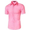 Lars Amadeus Men's Short Sleeves Polka Dots Button Down Dress Shirt 2 Packs - 2 of 4