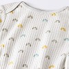Baby 2pc Rainbows Wide Ribbed Top & Bottom Set - Cloud Island™ Gray - 3 of 4