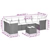 vidaXL Garden Sofa Set Grey PE rattan Large Modular Garden Sofa Set - 3 of 4