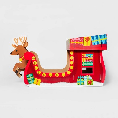 Santa's Sleigh Cat Scratcher House - Wondershop™