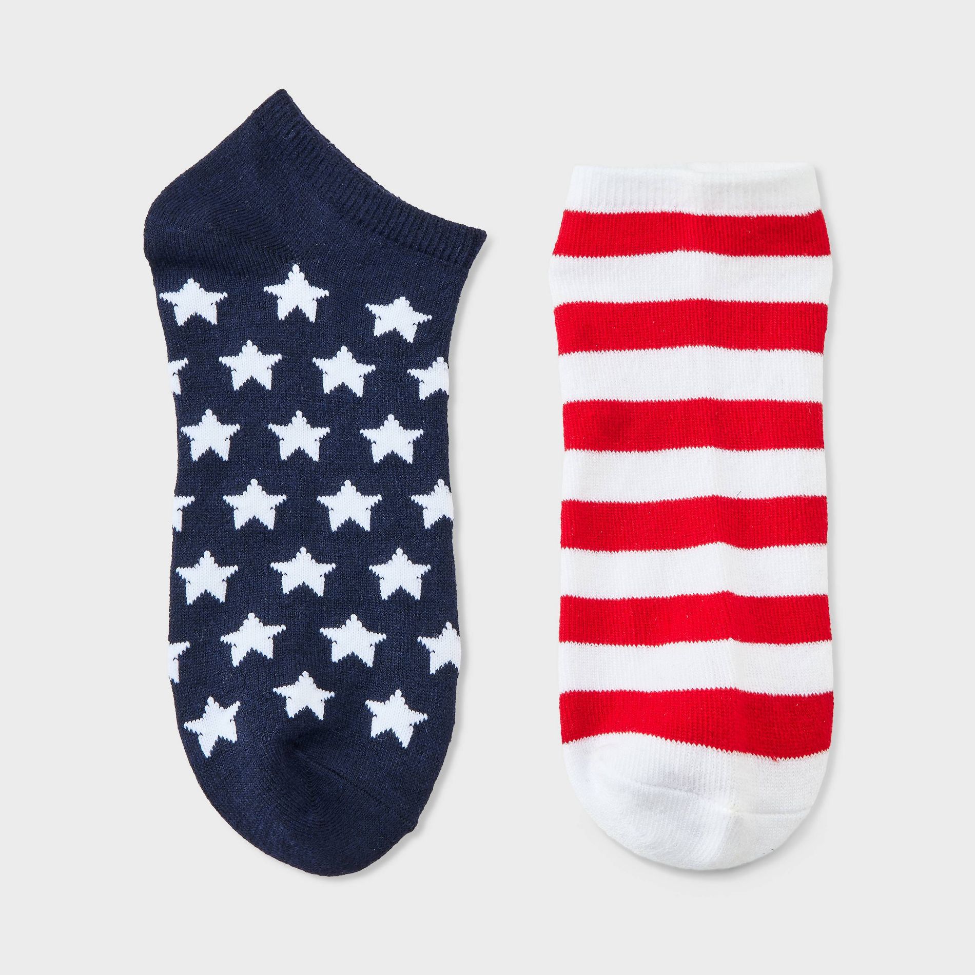 Women's American Flag Low Cut Socks - Red/White/Blue 4-10