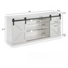 FONTOI 58" TV Stands for Televisions up to 65 Inchs, Entertainment Center with Sliding Barn Doors and Storage Cabinets, White, 58"*27.4"*15.5" - 3 of 4