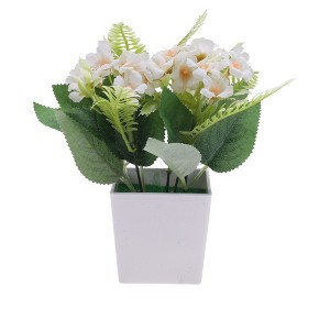 Unique Bargains Fake Plants Oil Painting Style Lewisia Plastic 2.95"x2.95"x7.87" 1 Pc - 1 of 4