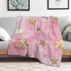 FIONECA Shimmering Gold Star Christmas Blanket with Blush Pink Background Soft Warm Holiday Decor Throw 30x40 inches - 3 of 4