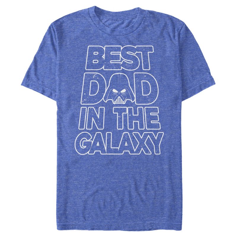 Men's Star Wars Father's Day Best Dad Darth Vader Helmet T-Shirt, 1 of 6