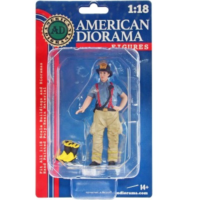 firefighters Fire Captain Figure For 1/18 Scale Models By American Diorama  : Target