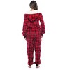 Just Love Womens One Piece Winter Holiday Adult Bodysuit Faux Shearling Lined Hoody Xmas Pajamas - 3 of 4